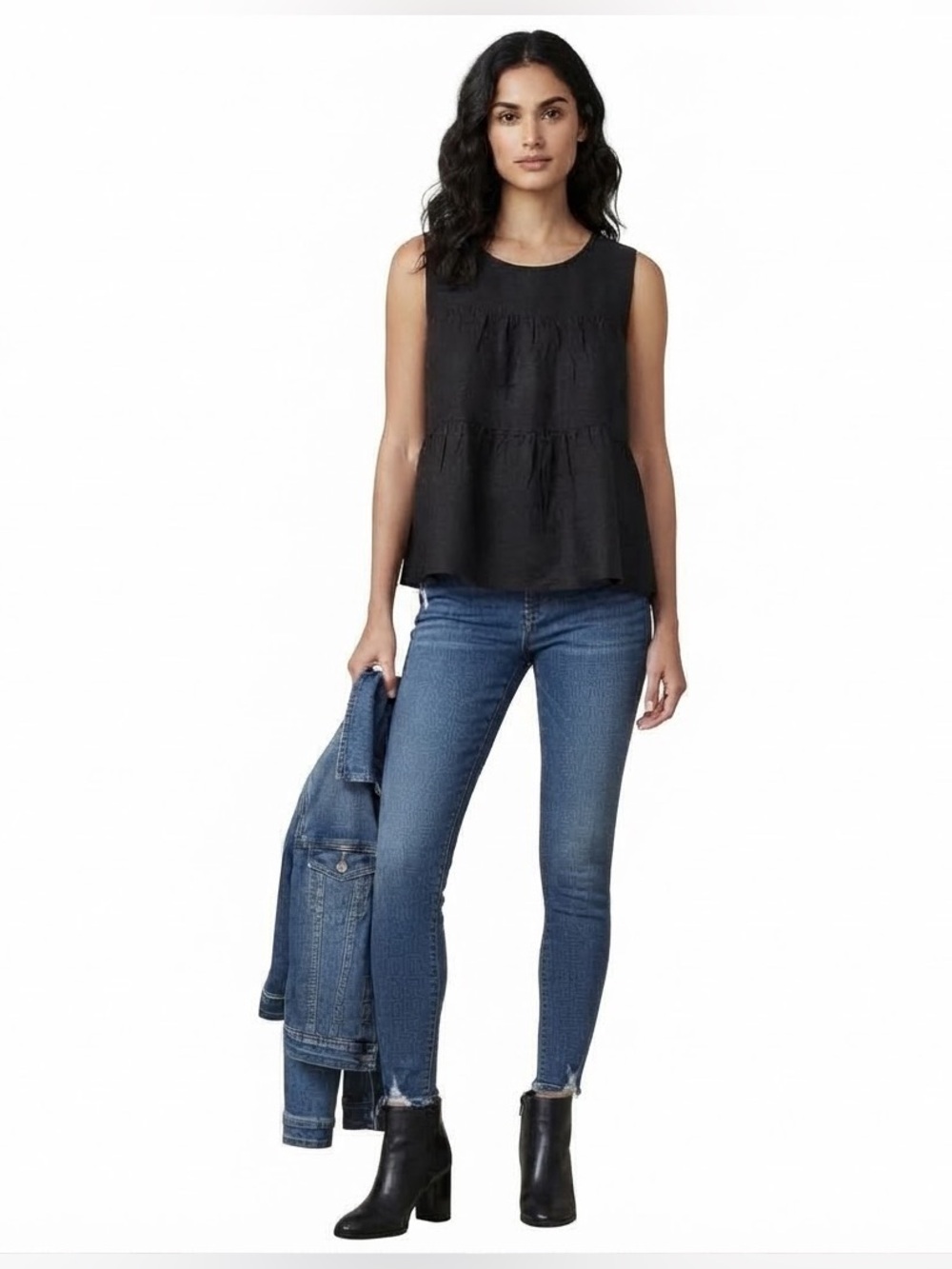 Venus Sleeveless Tiered Peplum Top